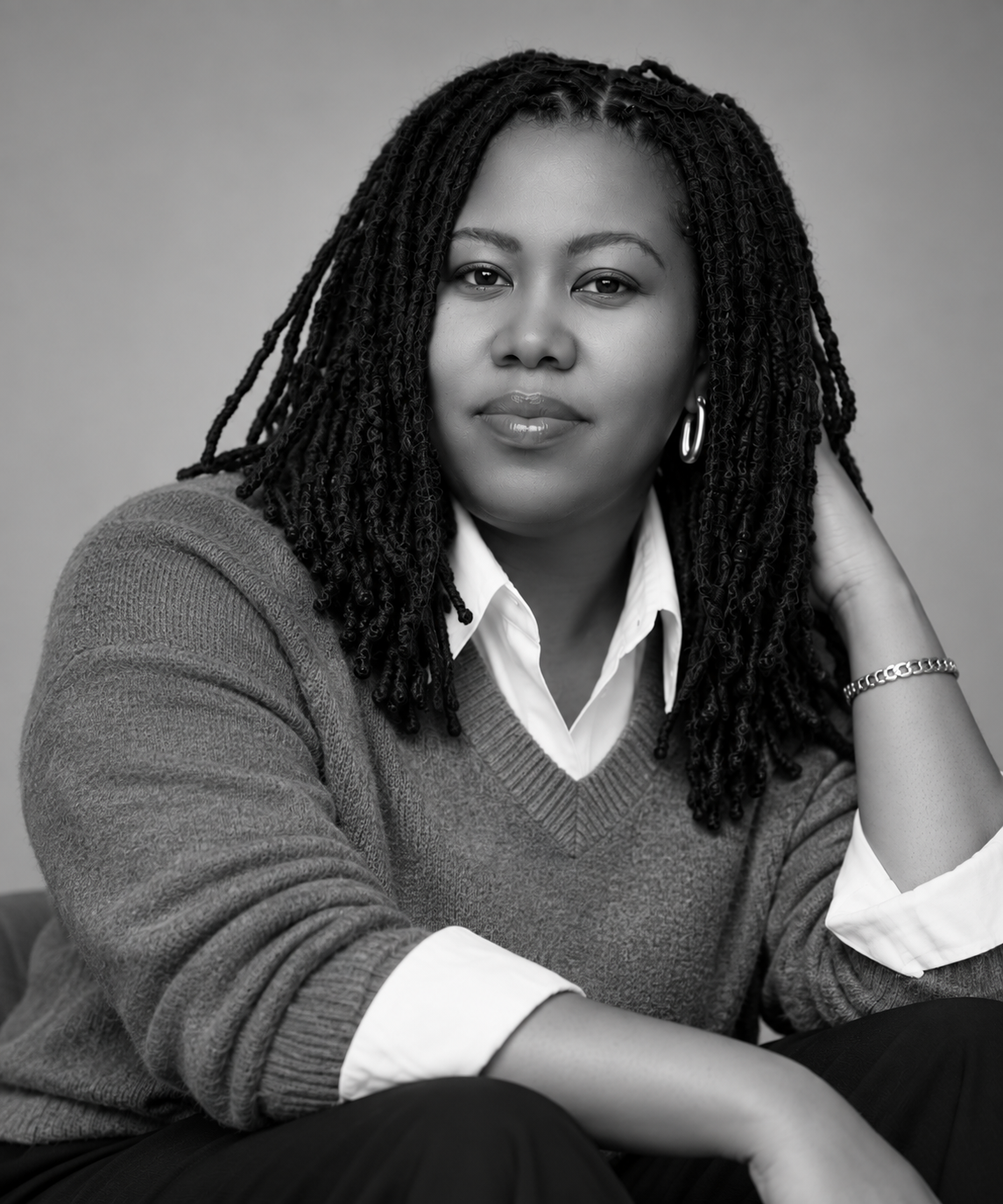Evette Ellis, seated portrait